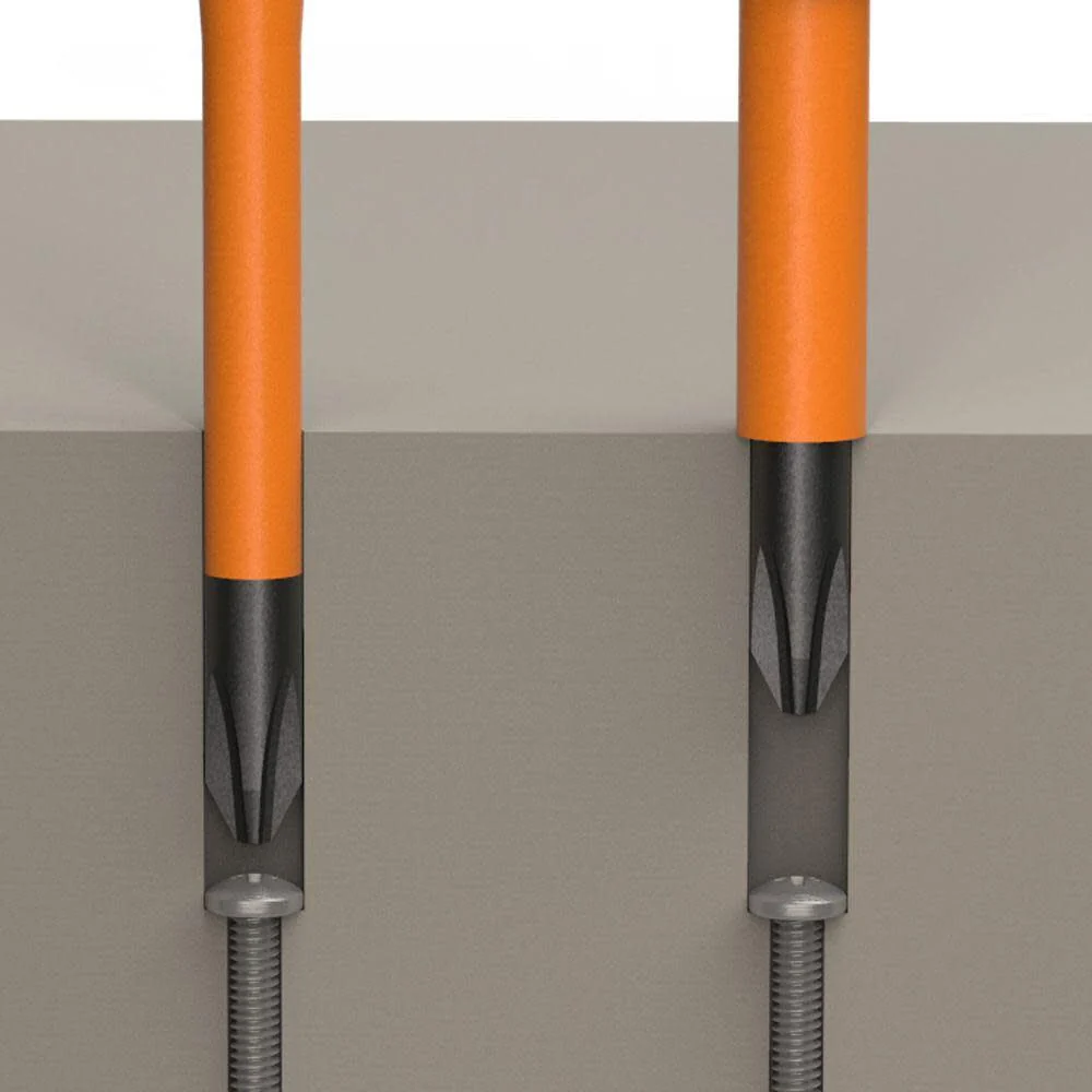 Klein Tools 32288 Insulated Screwdriver, 8-in-1 Screwdriver Set with Interchangeable Blades, 3 Phillips, 3 Slotted and 2 Square Tips - Image 8