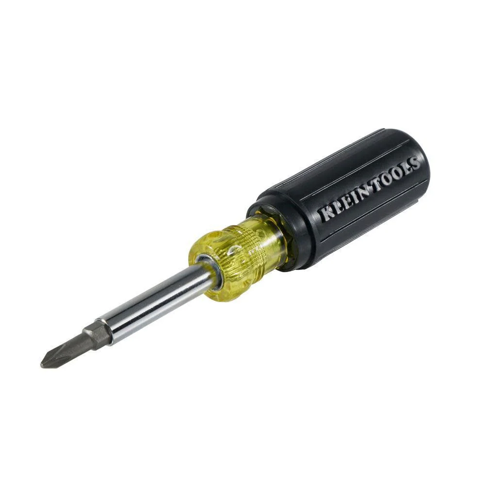 Klein Tools 32476 5-In-1 Multi-Bit Screwdriver / Nut Driver with 2 Slotted, 2 Philips, and 1 Nut Driver Tip - Image 3