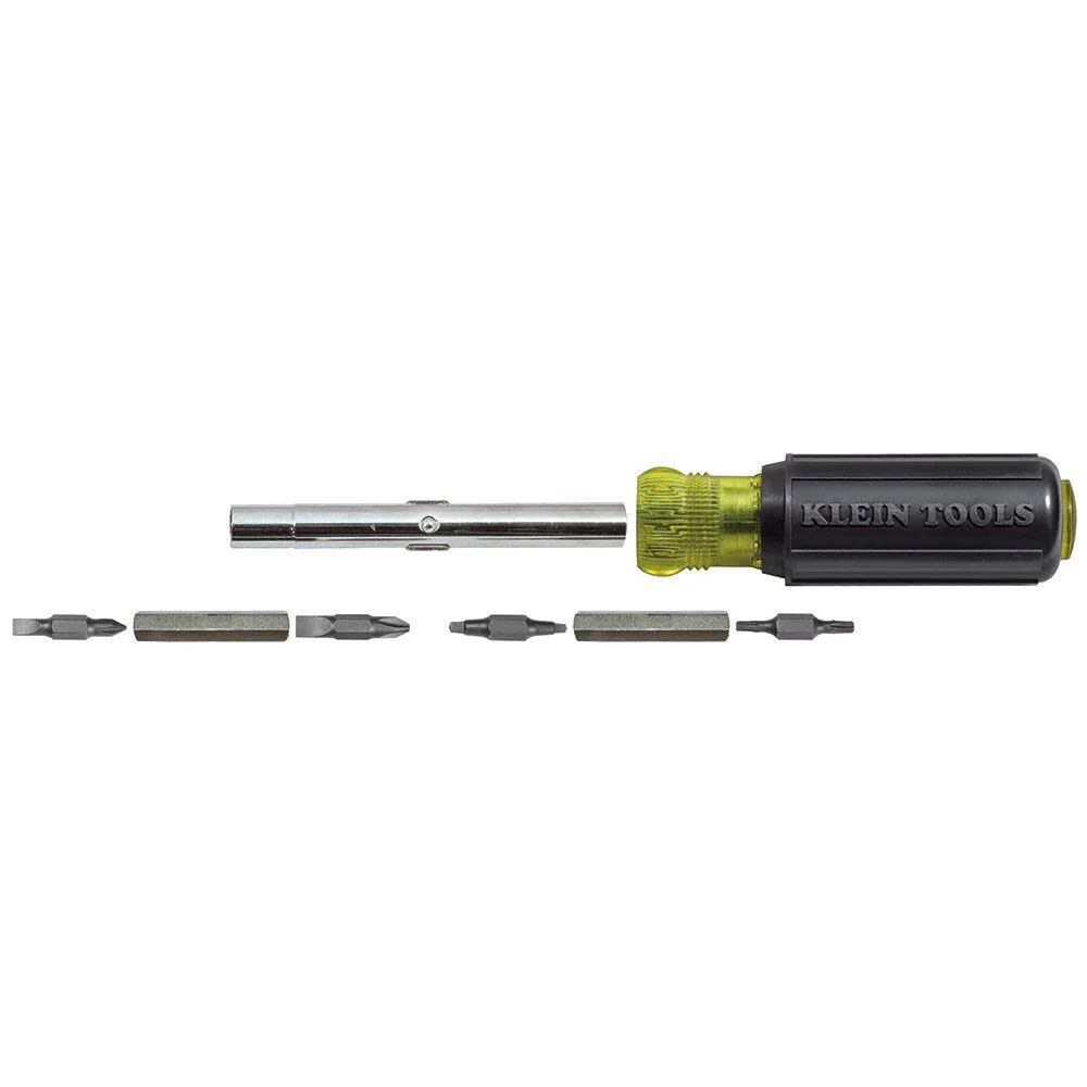 Klein Tools 32500 11-in-1 Screwdriver / Nut Driver Set, 8 Bits (Phillips, Slotted, Torx, Square), 3 Nut Driver Sizes, Cushion Grip Handle - Image 9