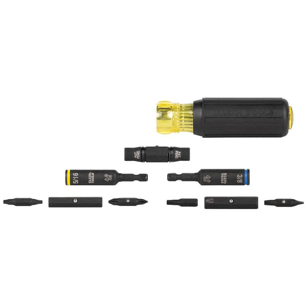 Klein Tools 32500HD KNECT Multi-Bit Screwdriver / Nut Driver, Impact Rated 11-in-1 Tool with Phillips, Slotted, Square and Torx Tips - Image 5