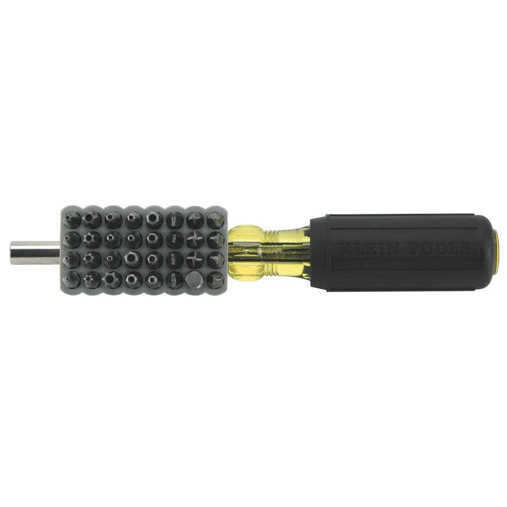 Klein Tools 32510 Magnetic Multibit Screwdriver with Sturdy Torx, Hex, Spanner, Tri-Wing, Torq and Nut Tamperproof Bits and Storage Block - Image 5