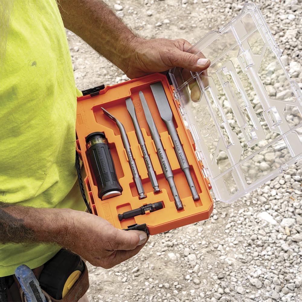 Klein Tools 32755SD SDS Chisel Bit Set with Handle 6-Piece - Image 4