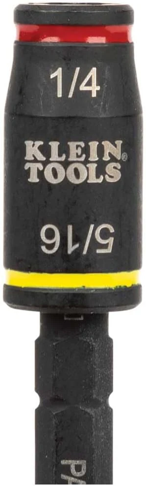Klein Tools (32767) Impact Driver, SAE 3-in-1 Impact Socket and Bit Holder, Flip Socket with 1/4-Inch and 5/16-Inch Hex Drivers, 5-Inch Length (Pack of 1) - Image 9