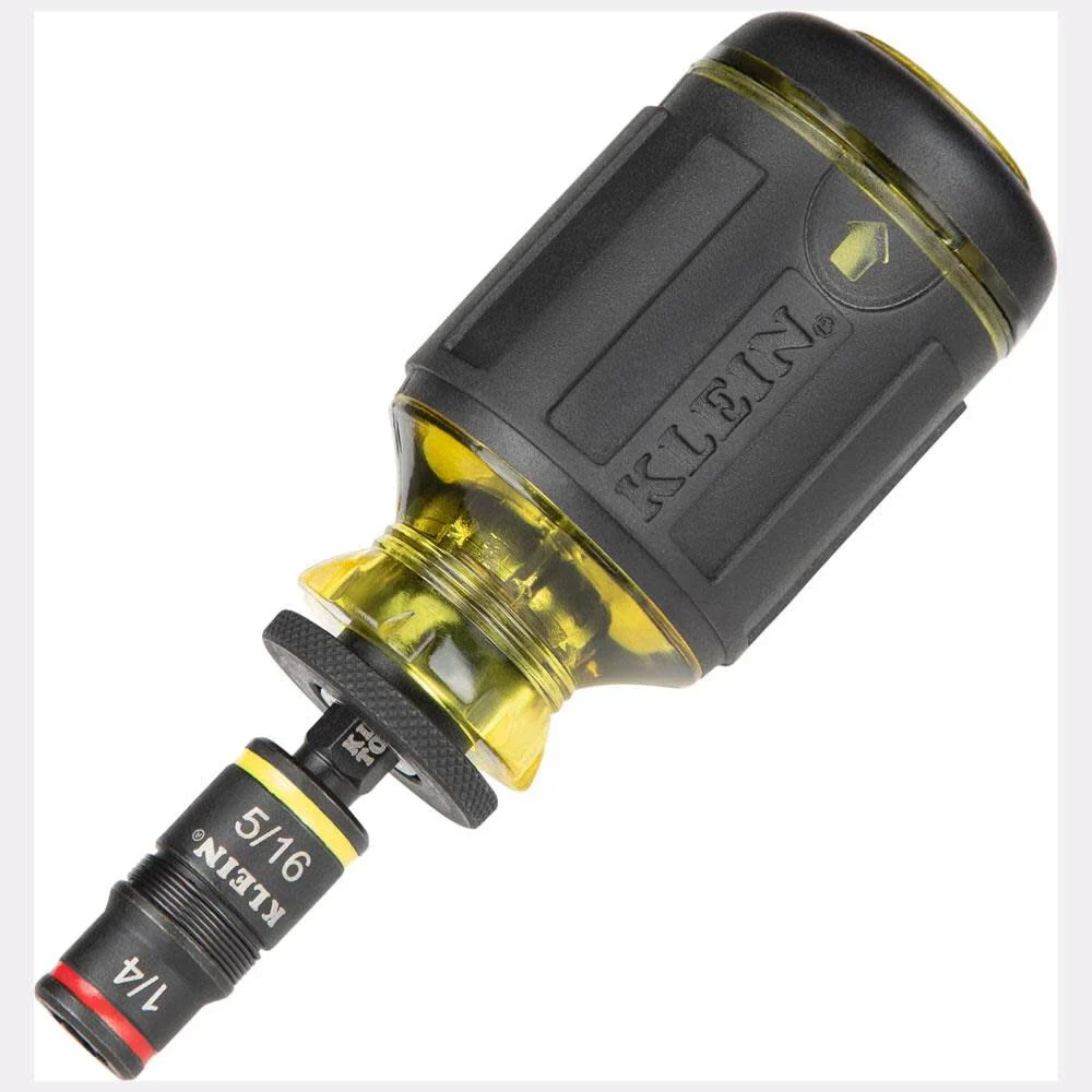 Klein Tools 32931 3-in-1 Impact Socket Set, Flip Socket with 2 SAE Hex Driver Sizes and 1/4-Inch Bit Holding Feature, Impact Rated - Image 7