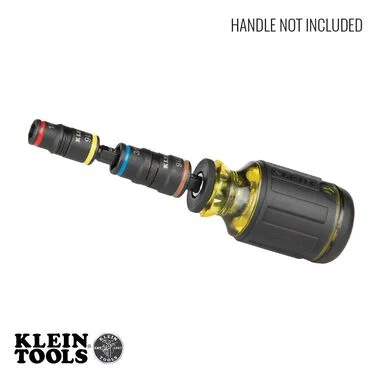 Klein Tools 32932 5-in-1 Impact Socket Set, 2 Flip Sockets with 4 SAE Hex Driver Sizes and 1/4-Inch Bit Holding Feature, Impact Rated - Image 2
