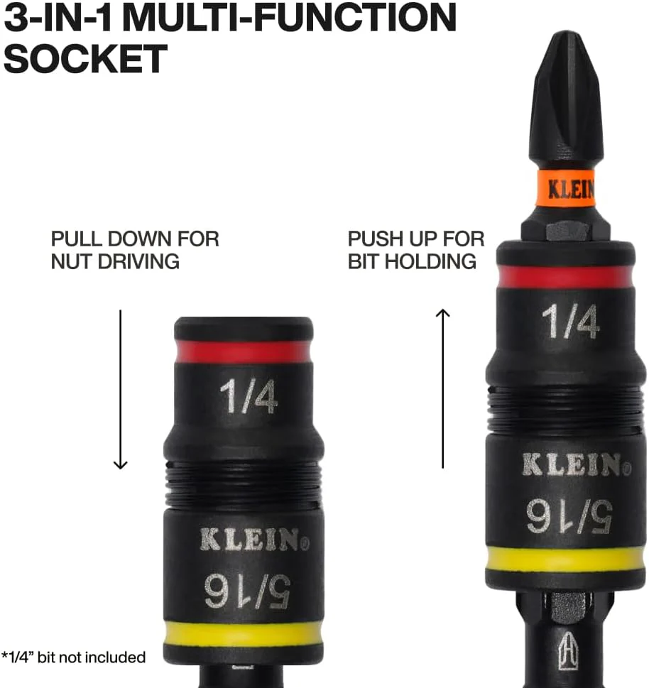 Klein Tools 32933 7-in-1 Impact Flip Socket Set - Image 4
