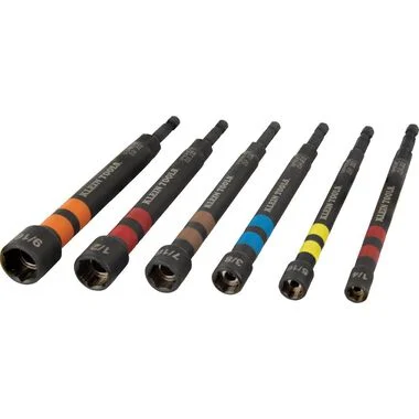 Klein Tools 32950 Hollow Magnetic Color-Coded Ratcheting Power Nut Drivers, 7-Piece - Image 7