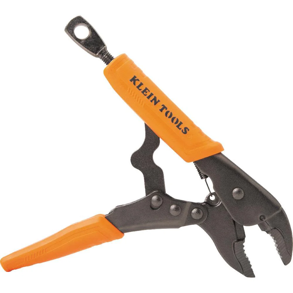 Klein Tools 38660 Locking Pliers Set, 7-Inch and 10-Inch Curved Jaw Pliers, Quick Release Handles, High Torque and Gripping Power, 2-Piece - Image 6