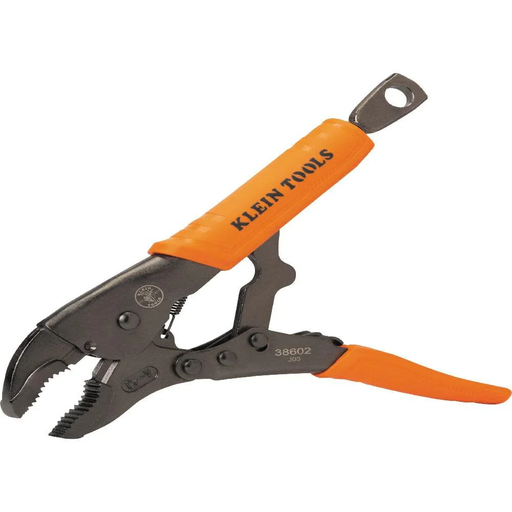Klein Tools 38663 Locking Pliers Set, 7-Inch Long Nose Pliers and 10-Inch Curved Jaw Pliers, High Torque and Gripping Power, 2-Piece - Image 6