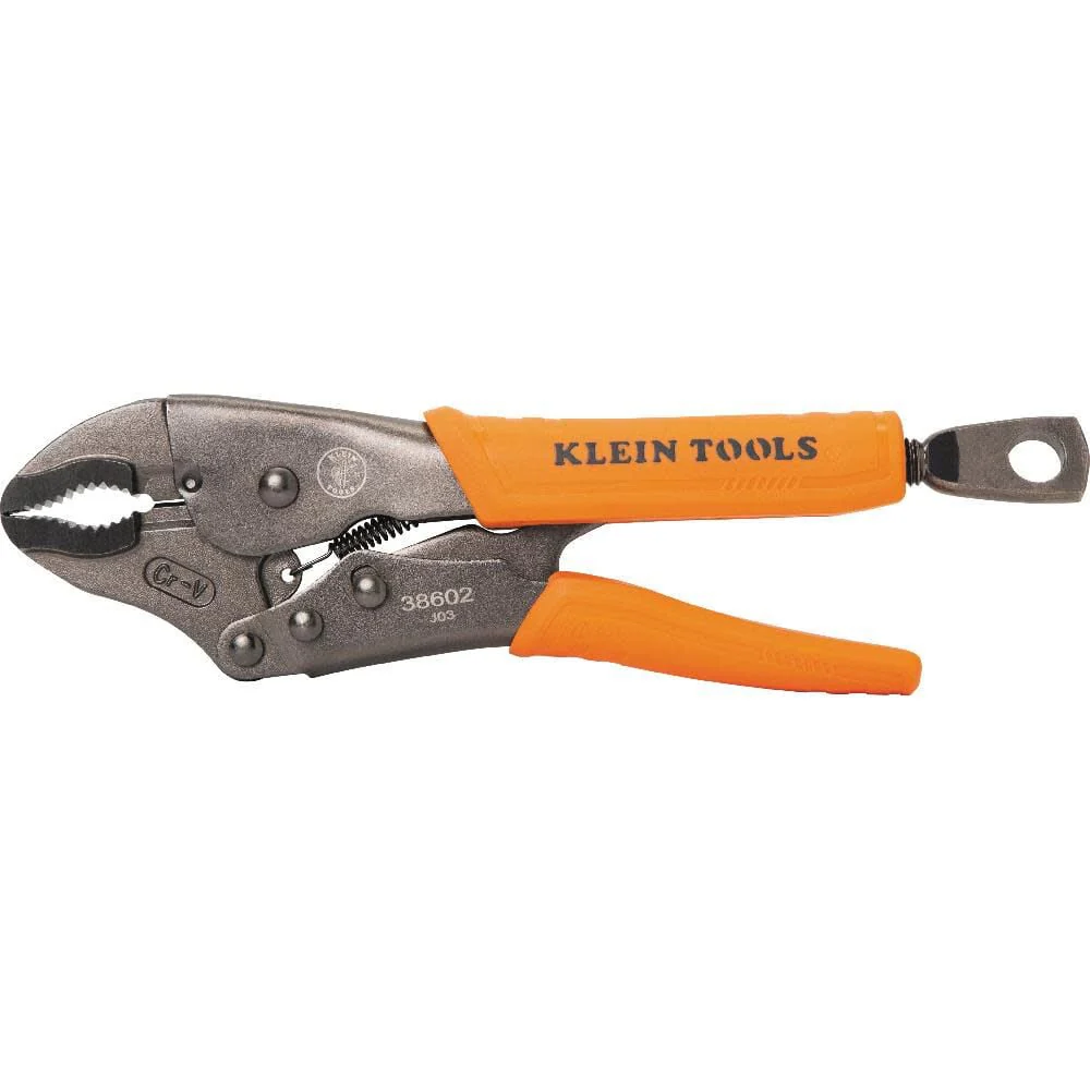 Klein Tools 38663 Locking Pliers Set, 7-Inch Long Nose Pliers and 10-Inch Curved Jaw Pliers, High Torque and Gripping Power, 2-Piece - Image 7
