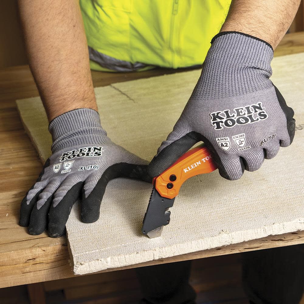 Klein Tools 44303 FLICKBLADE Folding Utility Knife with Blade Storage, Utility Knife with 5 Blades, Compact with Side Release Button and Dual Locking Positions - Image 2