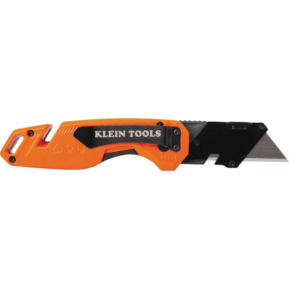 Klein Tools 44303 FLICKBLADE Folding Utility Knife with Blade Storage, Utility Knife with 5 Blades, Compact with Side Release Button and Dual Locking Positions - Image 3