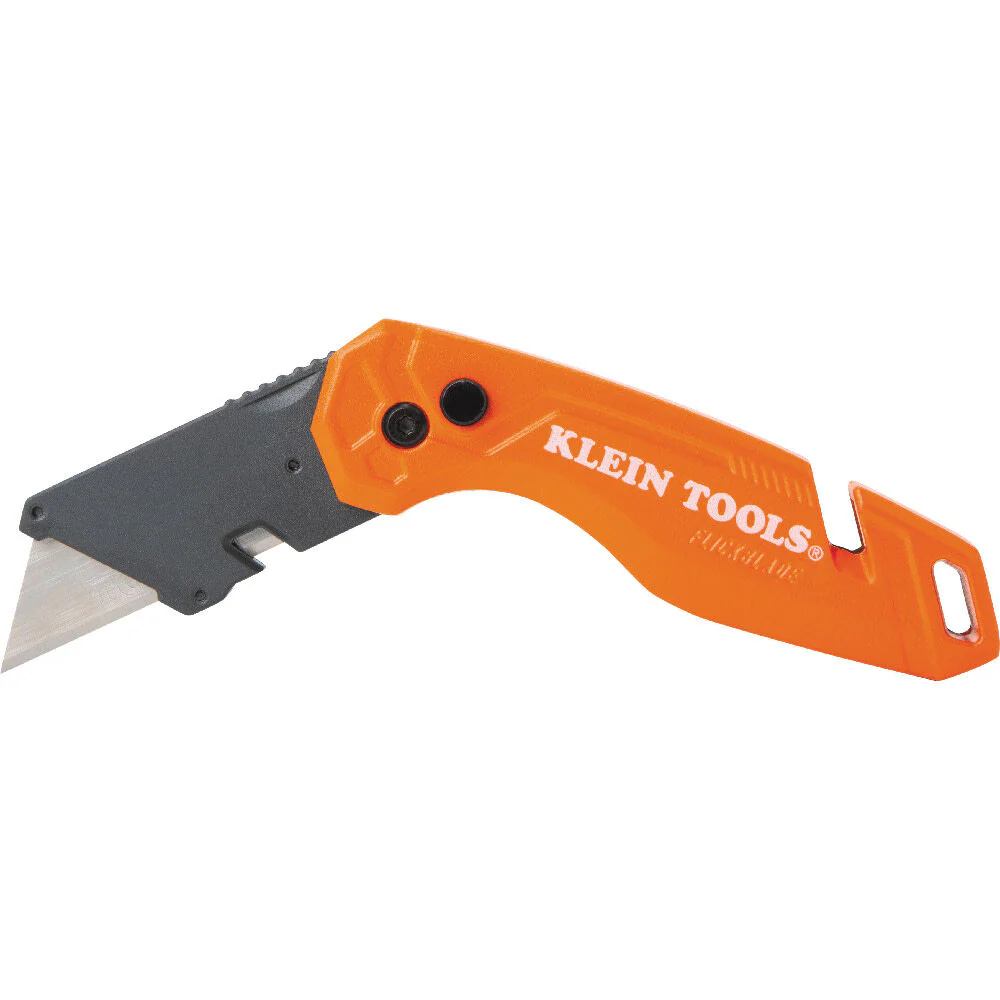 Klein Tools 44303 FLICKBLADE Folding Utility Knife with Blade Storage, Utility Knife with 5 Blades, Compact with Side Release Button and Dual Locking Positions - Image 8