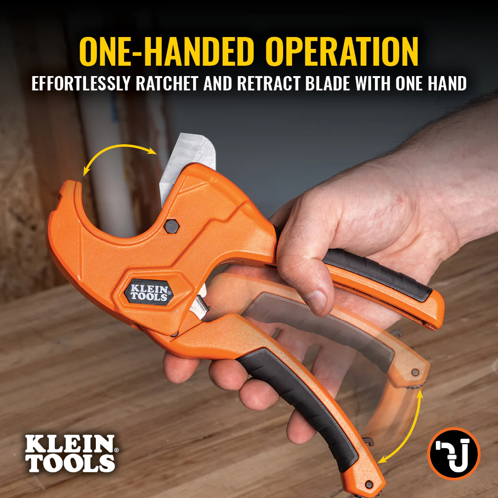 Klein Tools 50063 1-1/4-Inch Ratcheting PVC Pipe Cutter - Image 3