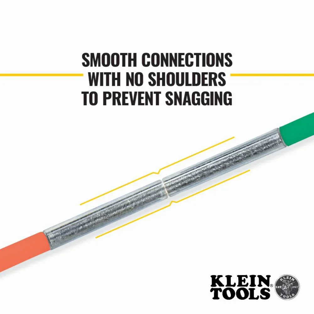 Klein Tools 50254 Multi-Flex Glow Fish Rod with Splinter Guard Coating, (5) Fish Rods with Bullet Nose, Magnet, Chain Attachments, 25-Foot - Image 3
