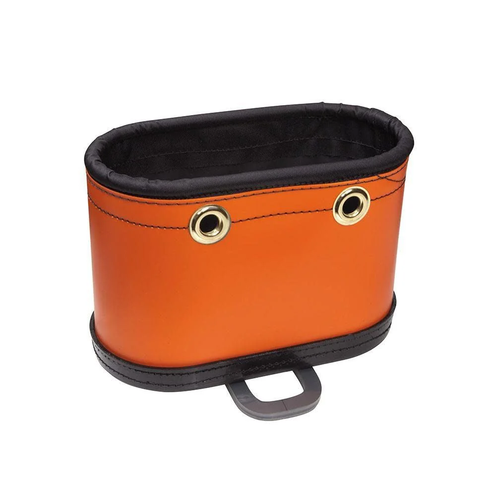 Klein Tools 5144BHB Oval Hard-Body Bucket Tool Organizer with Kickstand, Hook Holes, Non-Conductive Plastic, Polypropylene Bottom, 14-Pocket - Image 6