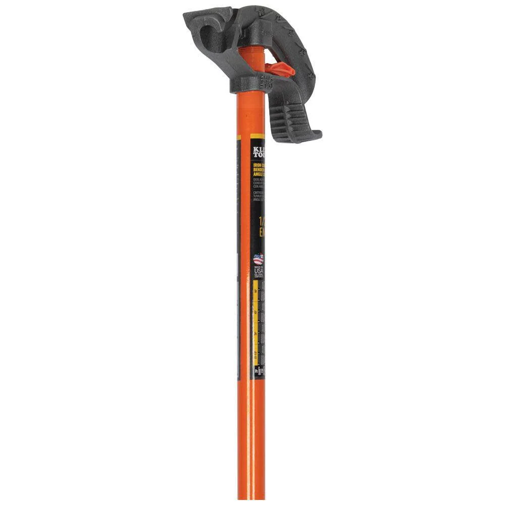 Klein Tools 51604 Iron Conduit Bender Full Assembly, 3/4-Inch EMT and 1/2-Inch Rigid, Wide Foot Pedal, Benchmark Symbols and Angle Setter - Image 10