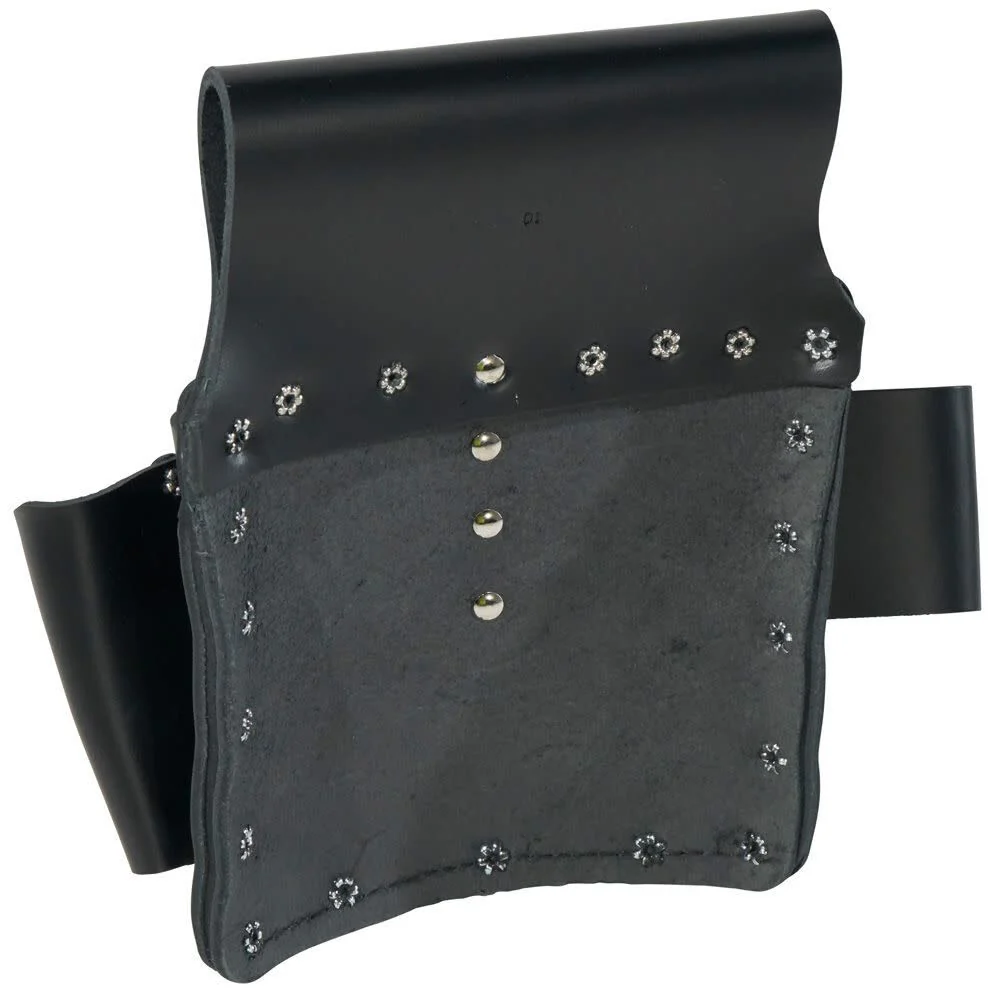 Klein Tools 5178 Pocket Tool Pouch, Leather, Tunnel Loop Belt Connection, Black - Image 6