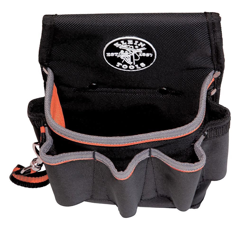 Klein Tools 5241 Tool Pouch, Tradesman Pro Tool Pouch with Electrical Tape Thong and Heavy Duty Reinforced Bottoms, 6-Pocket - Image 7