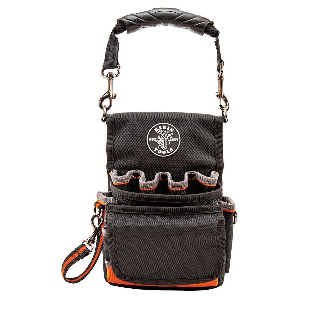 Klein Tools 5242 Tool Pouch, Tradesman Pro tool Pouch with Electrical Tape Thong, Reinforced Bottom, 9 Pockets - Image 8