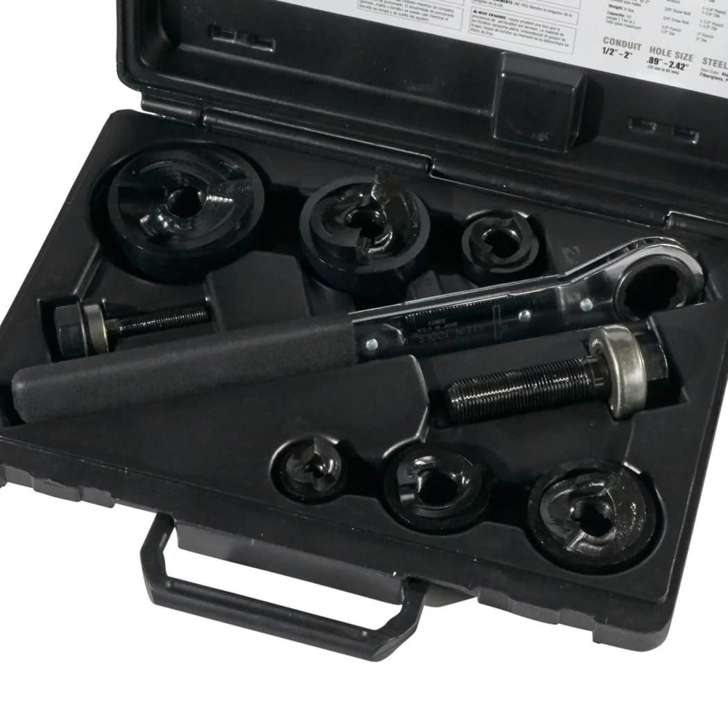 Klein Tools 53732SEN Knockout Punch Set with Wrench - Image 9