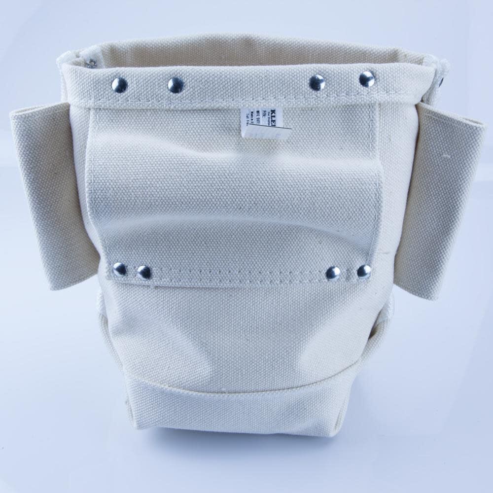 Klein Tools 5416T Tool Bag, Bull-Pin and Bolt Pouch, No. 4 Canvas with Tunnel Connection, 5 x 10 x 9-Inch - Image 5