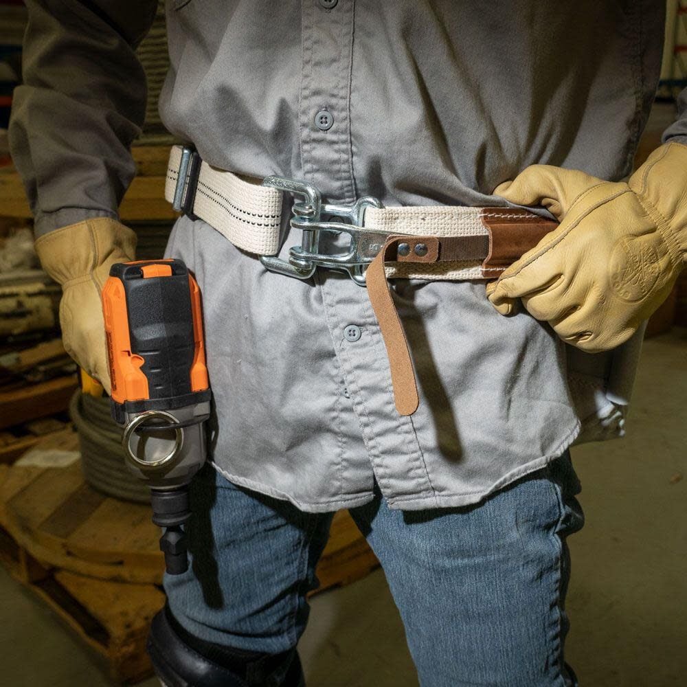 Klein Tools 5425M Tool Belt, Cotton/Polyester Work Belt, Quick-Release Buckle for Ironworker, Construction, Framer, Carpenter, Electrician, M - Image 3