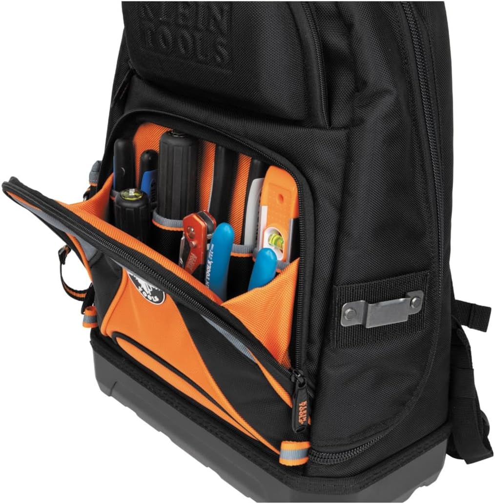 Klein Tools 55421BP-14 Tradesman Pro Tool Bag Backpack, 39 Pockets, Black, 14-Inch - Image 6