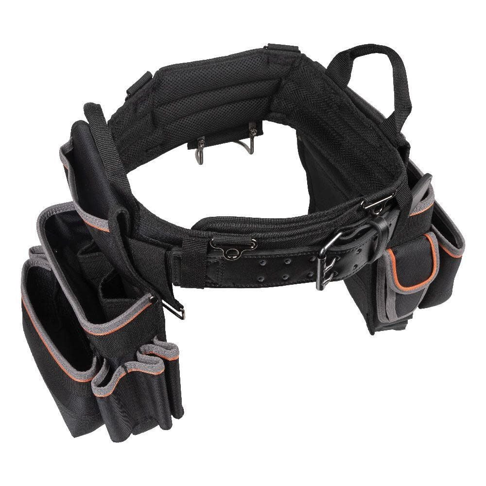 Klein Tools 55427 Tradesman Pro Electrician's Padded Tool Belt and Tool Pouch Combo for Long-wear Comfort and Durability Size Medium - Image 4