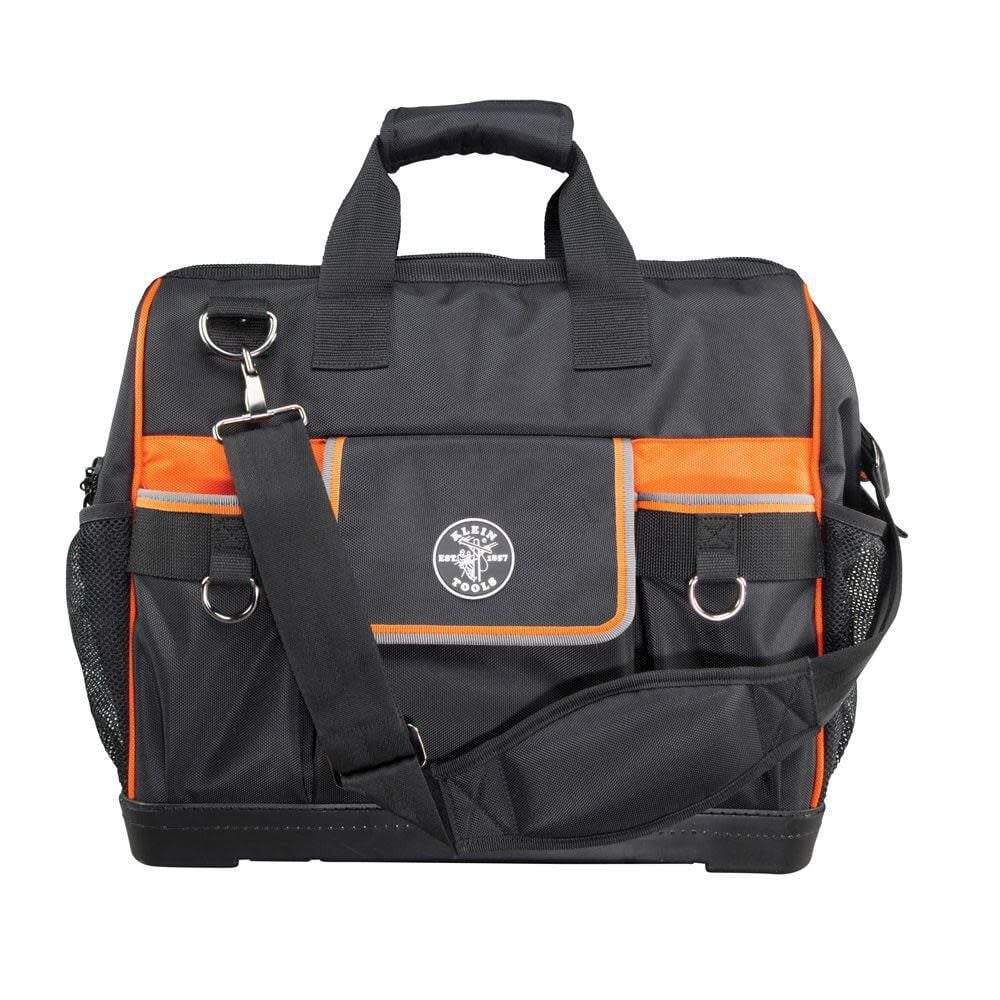 Klein Tools 55469 Tradesman Pro Wide-Open Tool Bag Made of 1680 Ballistic Weave with Molded Bottom and Detachable Shoulder Strap - Image 8