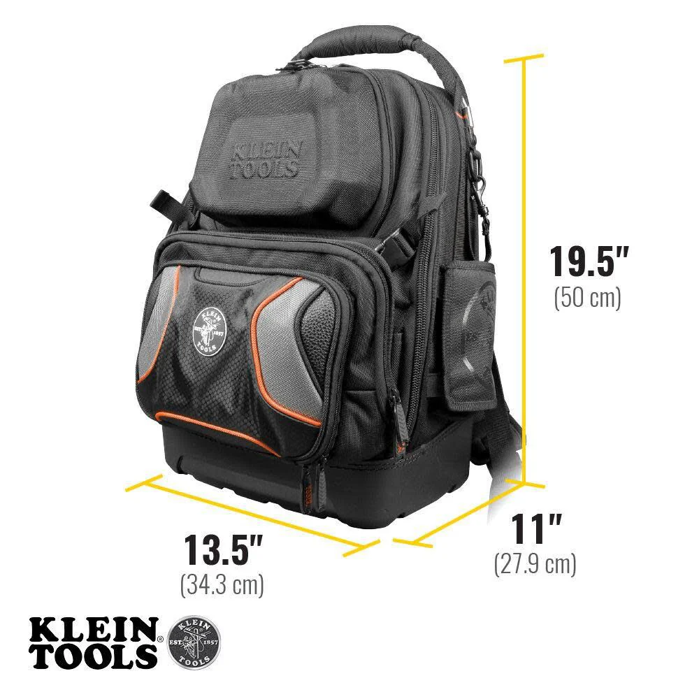 Klein Tools 55485 Tool Bag Backpack, Durable Electrician Backpack with 48 Pockets for Hand Tools, Waterproof Bottom, Removable Tool Carrier - Image 5