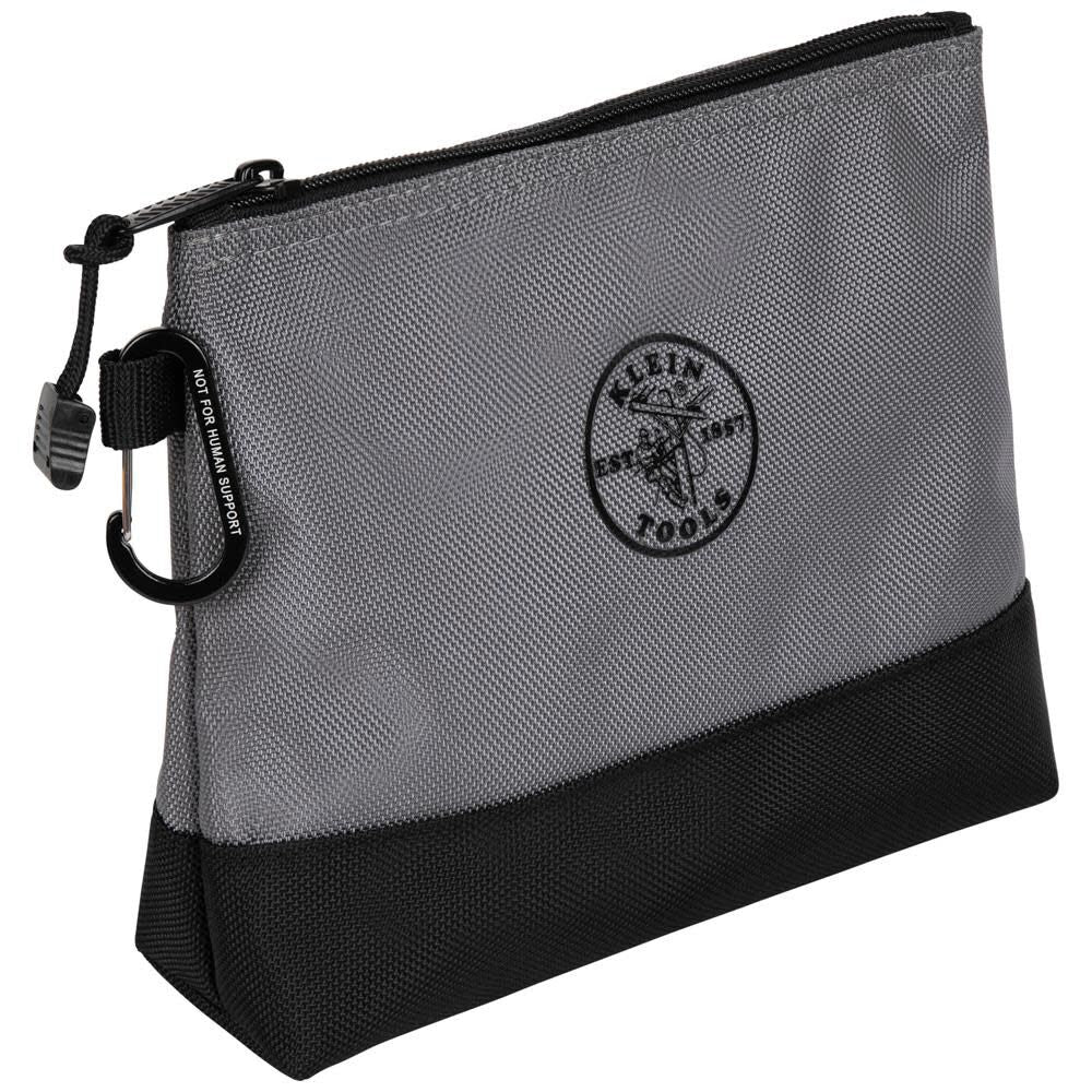 Klein Tools 55569 Stand-Up Zipper Bag Tool Pouch with Carabiners, Reinforced Gusseted Bottoms, Water Resistant 1680d, Multi-Size 5-Pack - Image 9
