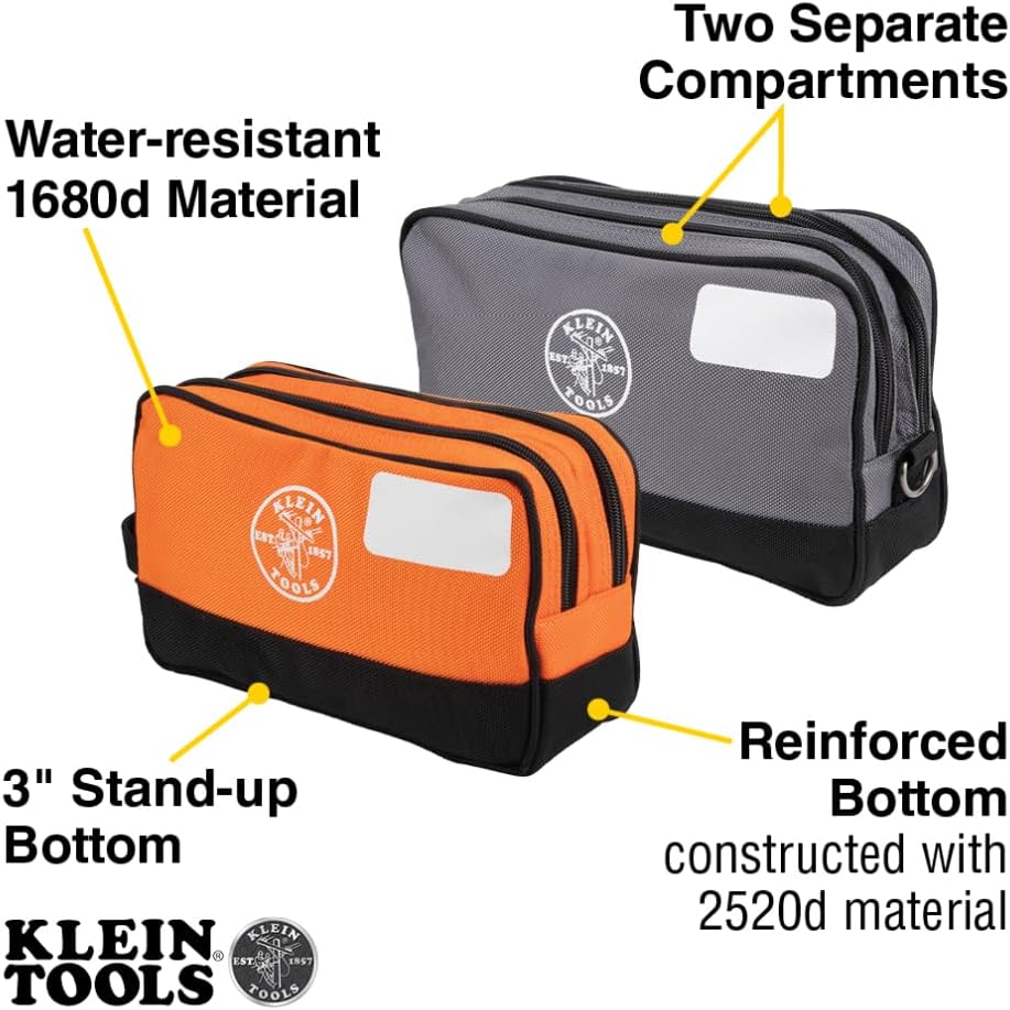 Klein Tools 55579 Double Zipper Tool Bag, 2-Pack - Image 2