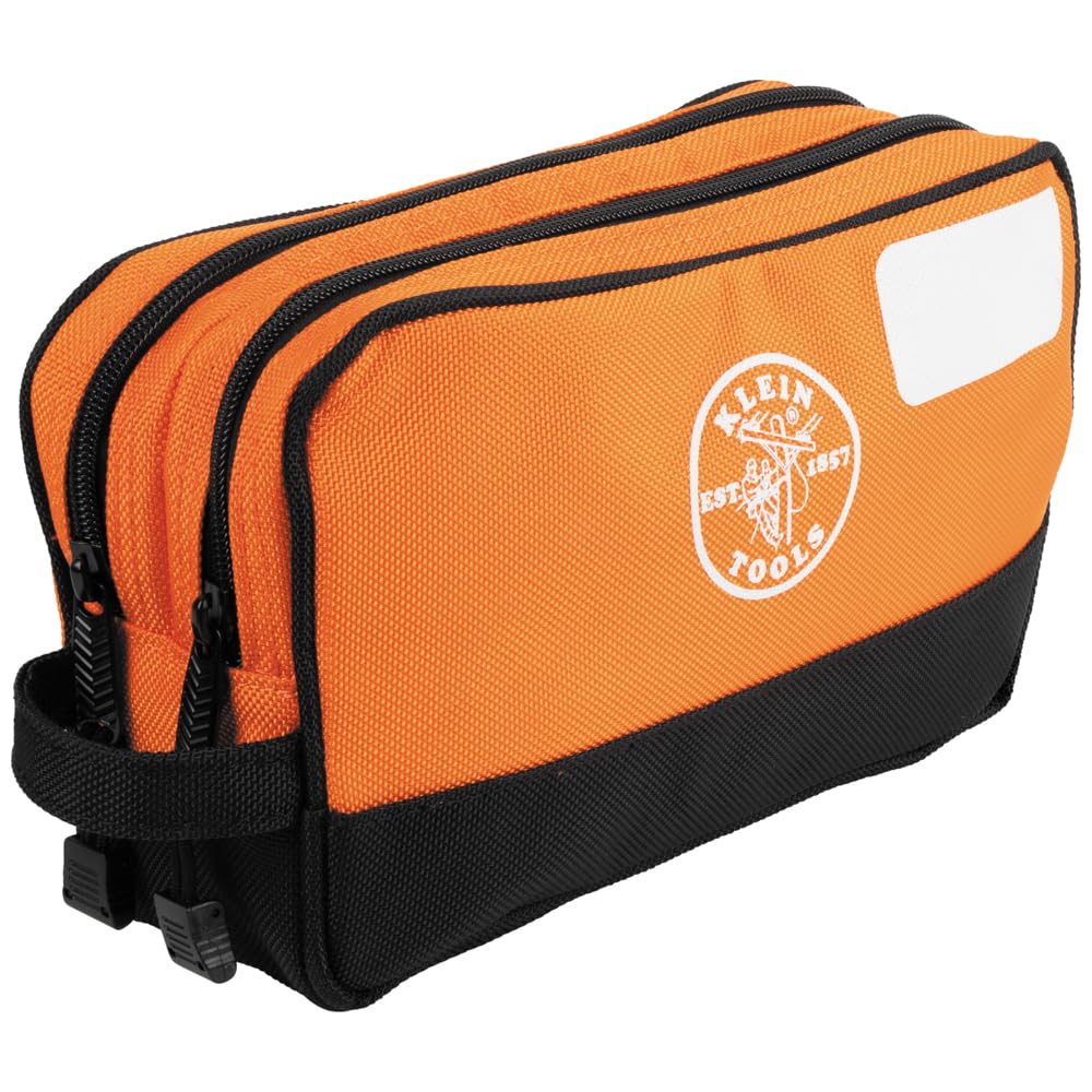 Klein Tools 55582 Double Zipper Bag, 10 x 6-Inch