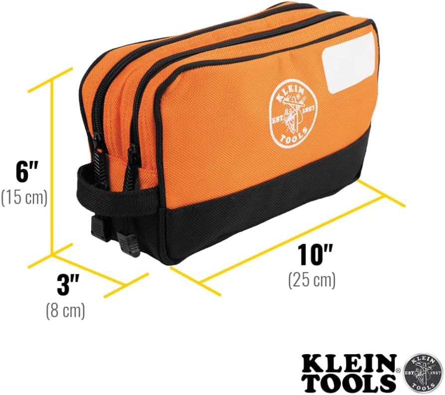 Klein Tools 55582 Double Zipper Bag, 10 x 6-Inch - Image 3