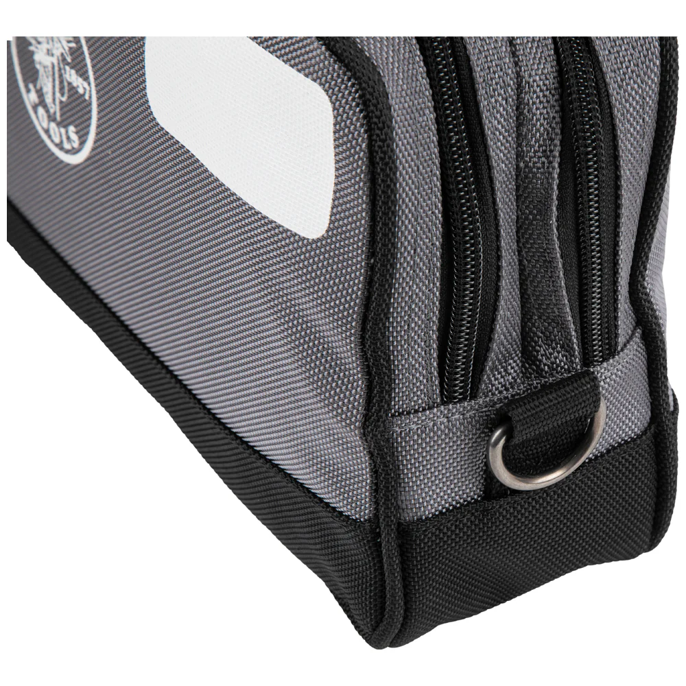 Klein Tools 55583 Double Zipper Bag, 12 x 7-Inch, Gray - Image 12