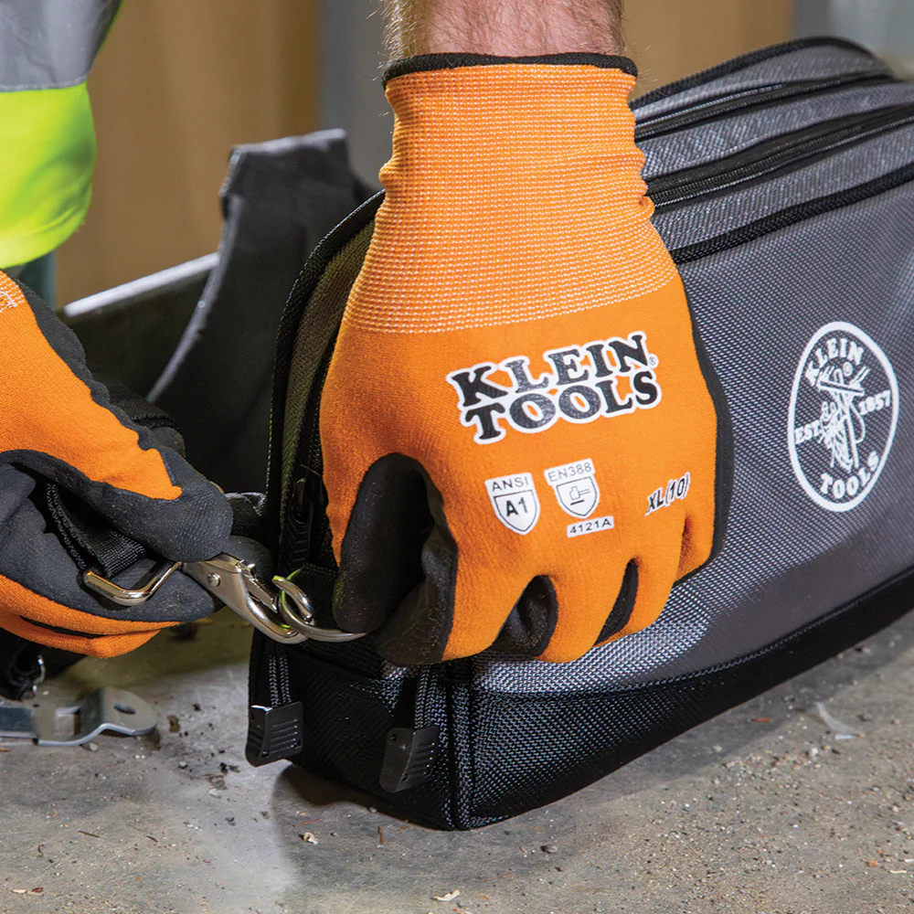 Klein Tools 55583 Double Zipper Bag, 12 x 7-Inch, Gray - Image 8