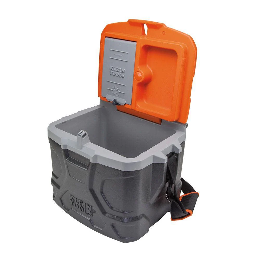 Klein Tools 55600 Work Cooler, 17-Quart Lunch Box Holds 18 Cans, Keeps Cool 30 Hours, Seats 300 Lb, Tradesman Pro Tough Box - Image 10