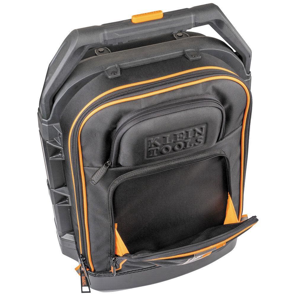 Klein Tools 55604 Rolling Tool Backpack, Tool Bag with 28 Pockets, Heavy Duty Retractable Handle, Large Tool Storage Interior, 3-Inch Wheels - Image 11