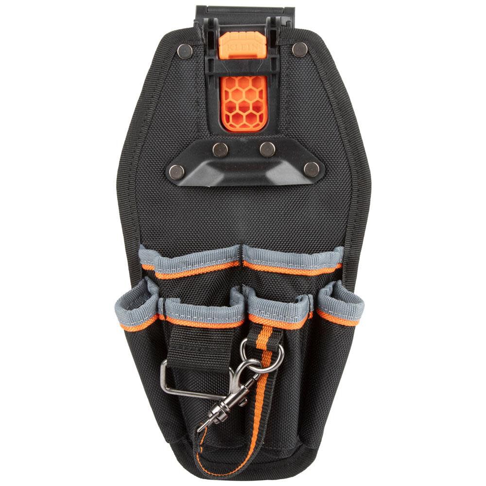 Klein Tools 55830MB MODbox Tool Pouch, 6-Pockets, Electrician Tool Bag, Quickly Attach and Release from Tool Belts and MODBox Rail System
