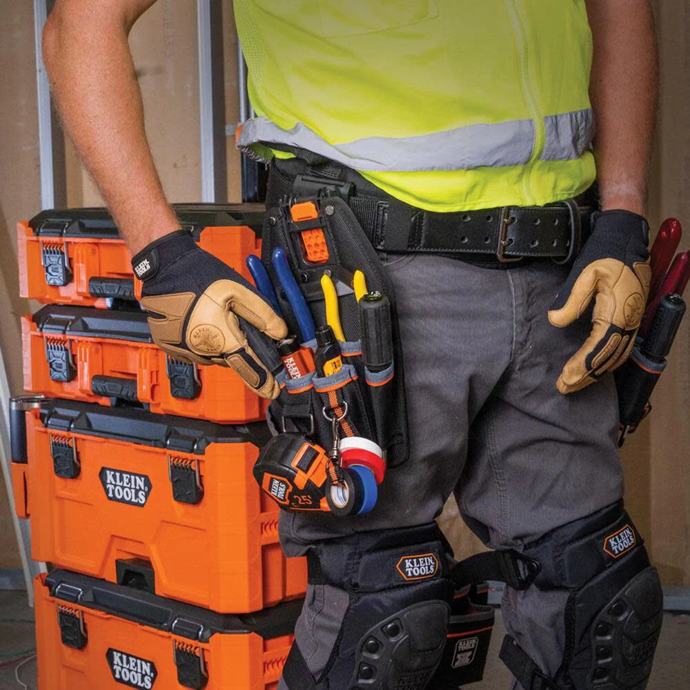 Klein Tools 55830MB MODbox Tool Pouch, 6-Pockets, Electrician Tool Bag, Quickly Attach and Release from Tool Belts and MODBox Rail System - Image 6