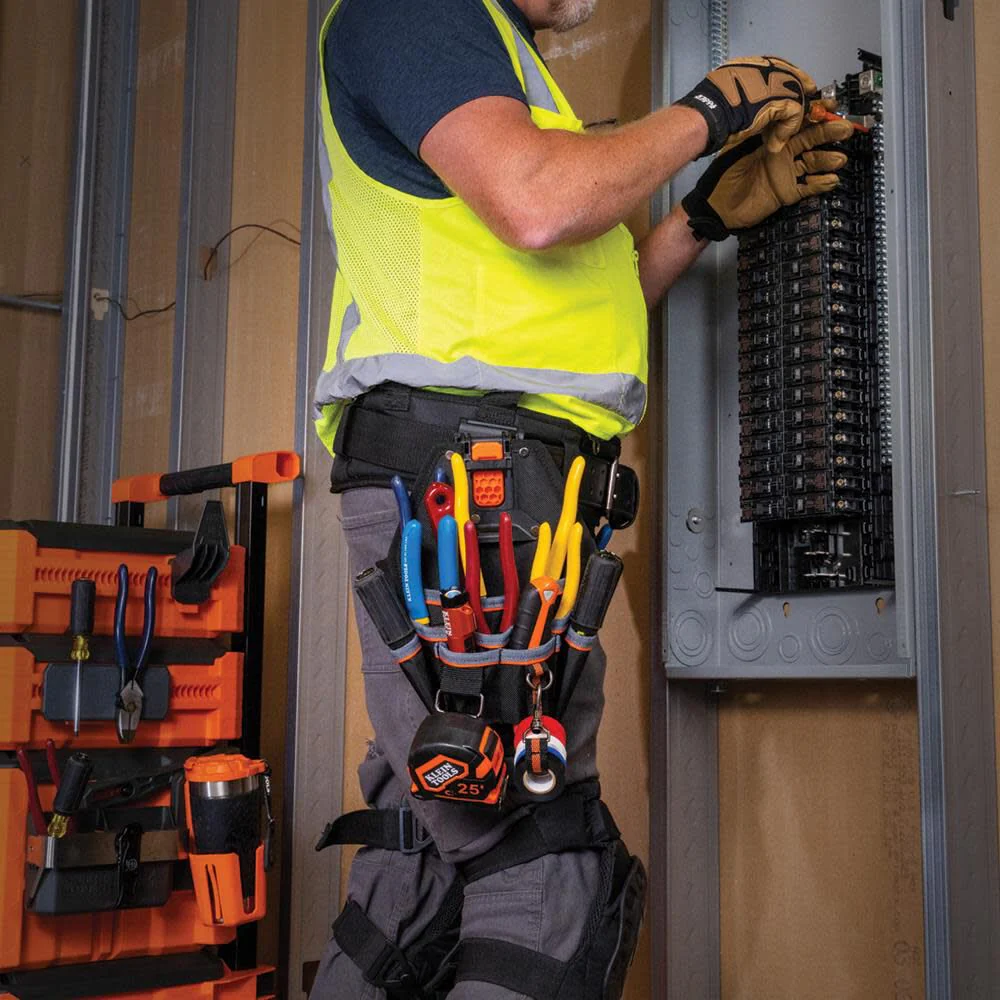 Klein Tools 55832MB MODbox Tool Pouch, 8-Pockets, Electrician Tool Bag, Quickly Attach and Release from Tool Belts and MODBox Rail System - Image 6