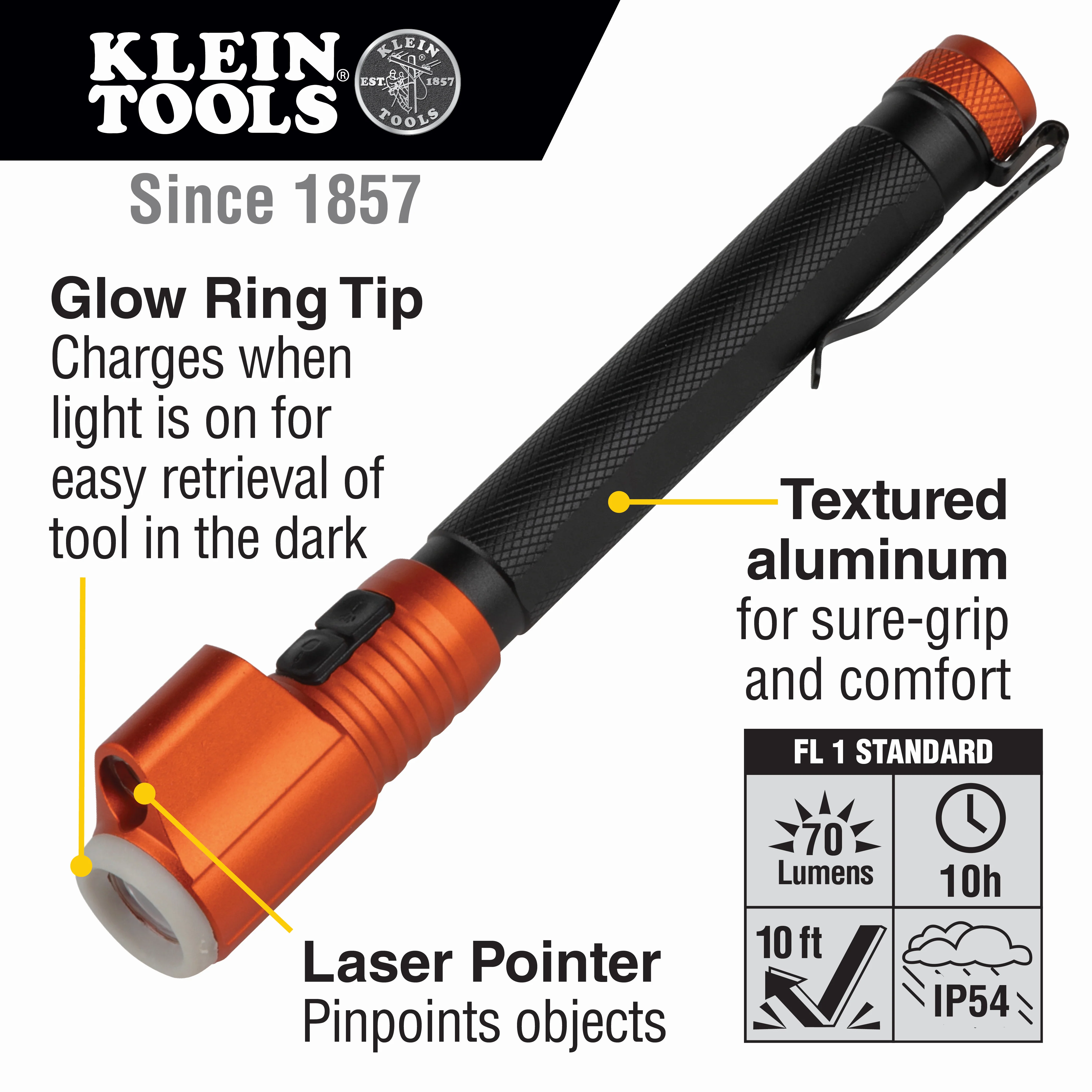 Klein Tools 56026 Inspection Penlight with Laser Pointer - Image 2
