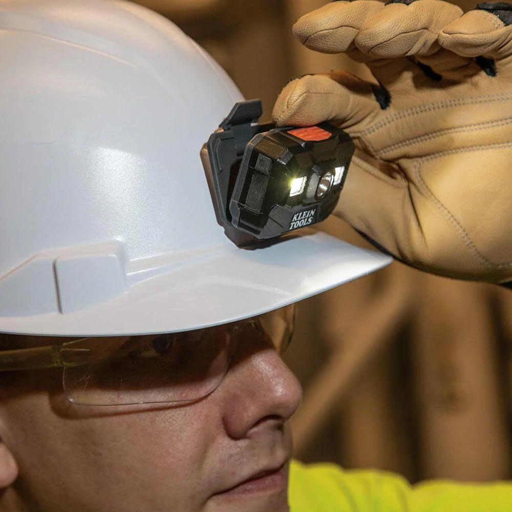 Klein Tools 56062 Rechargeable LED Headlamp / Worklight for Klein Hardhats, 300 Lumens, All-Day Runtime, 3 Modes, for Work and Outdoors - Image 3