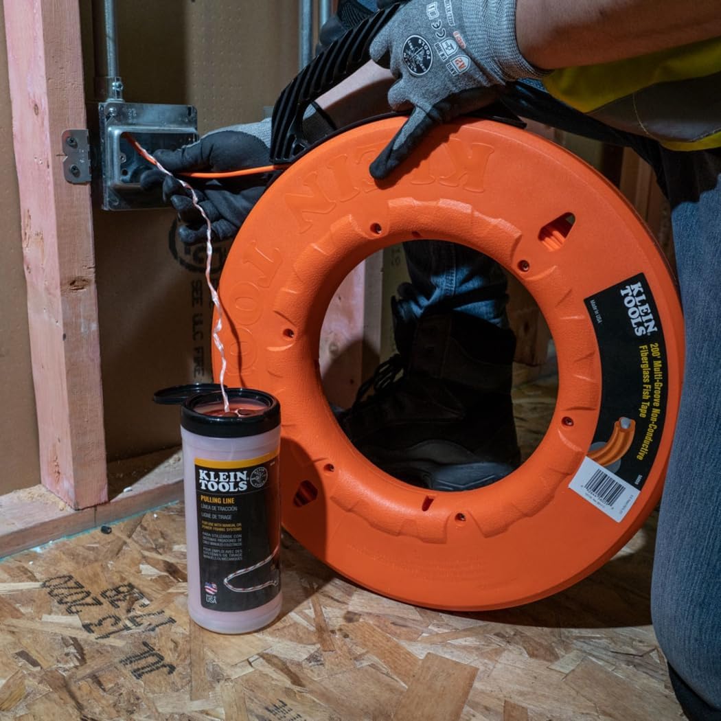 Klein Tools 56108 Poly Pull Line with Orange Tracer 500-Feet - Image 3