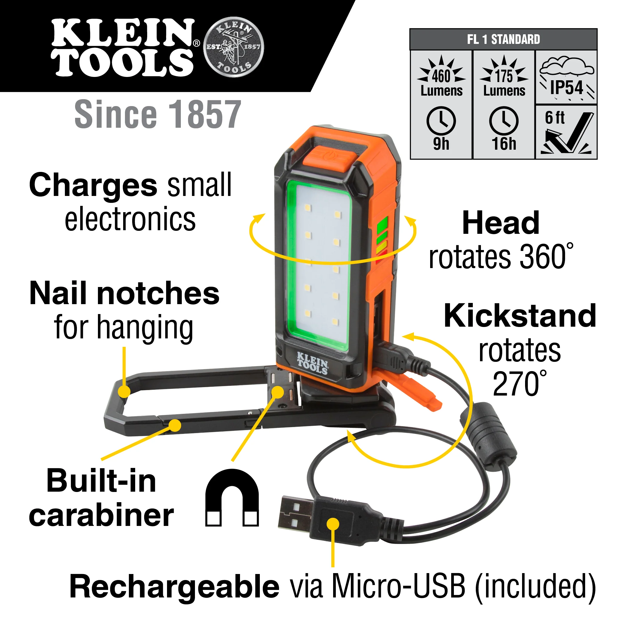 Klein Tools 56403 Rechargeable Personal Work Light - Image 2