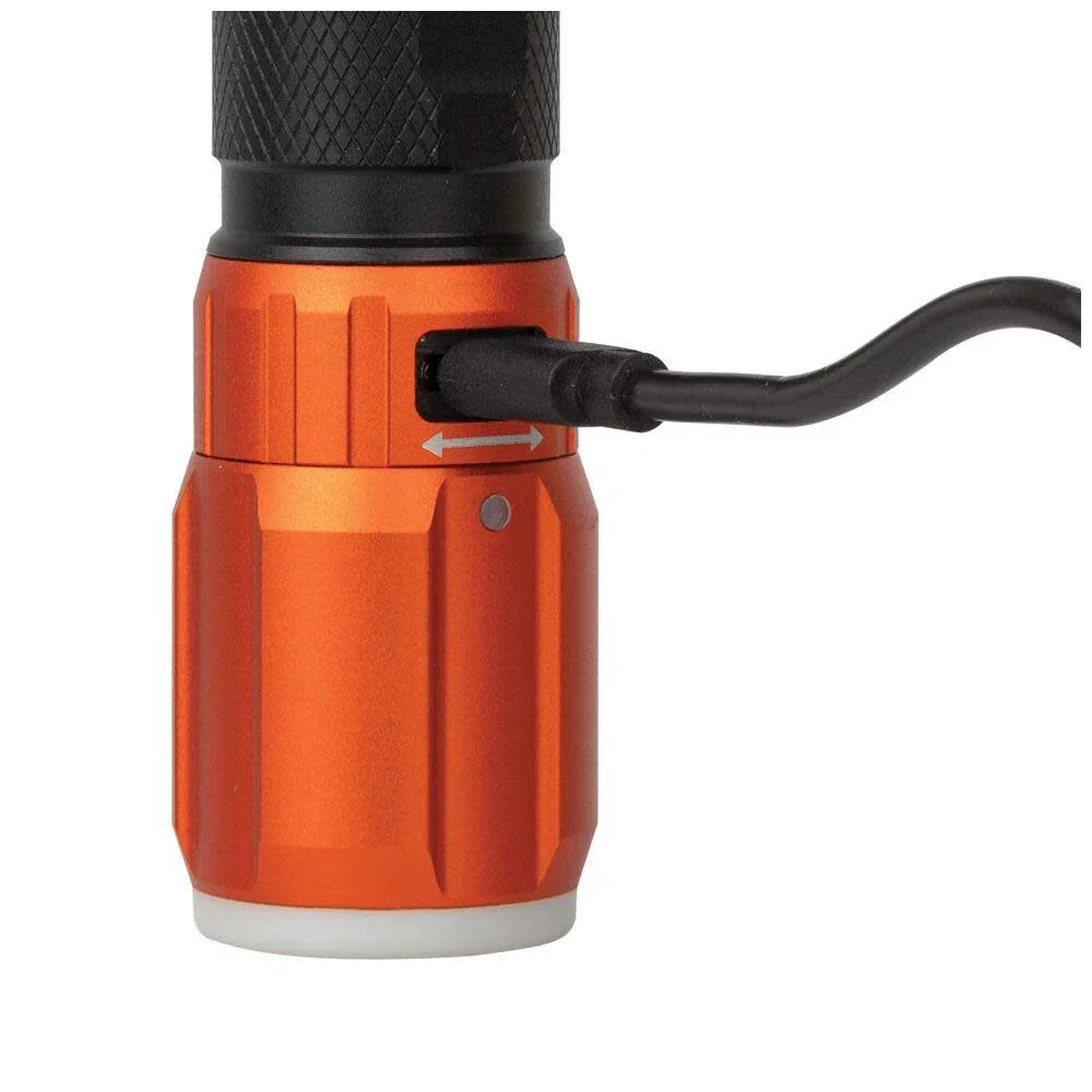 Klein Tools 56412 Rechargeable LED Flashlight with Worklight, 500 Lumens, USB Charging Cable, Pocket Clip, Battery Life Indicator, Magnetic - Image 9