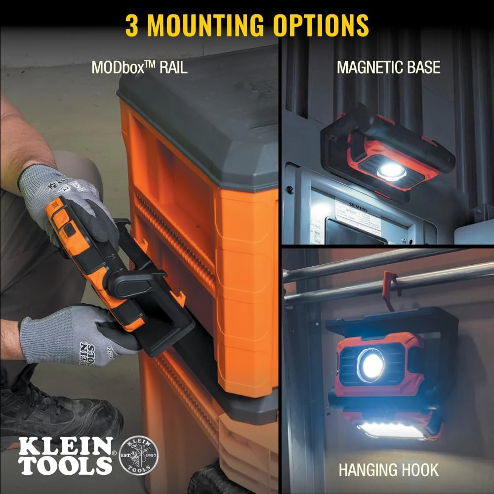 Klein Tools 56417 MODbox Rechargeable Dual Beam LED Work Light - Image 3