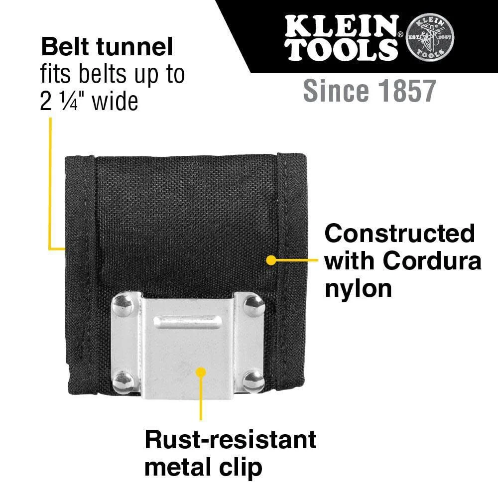 Klein Tools 5707 Tape Measure Holder, Heavy Duty Nylon, Tunnel Belt Fits 2.25-Inch, 4.125 x 2.25 x 3.75-Inch - Image 2