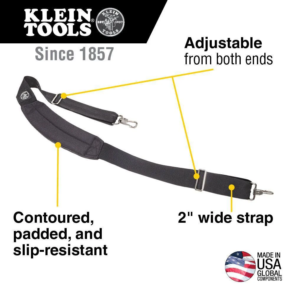 Klein Tools 58889 Padded Adjustable Shoulder Strap, 37 to 55-Inch, for Klein Tools Tool Tote and 5003 Series - Image 2